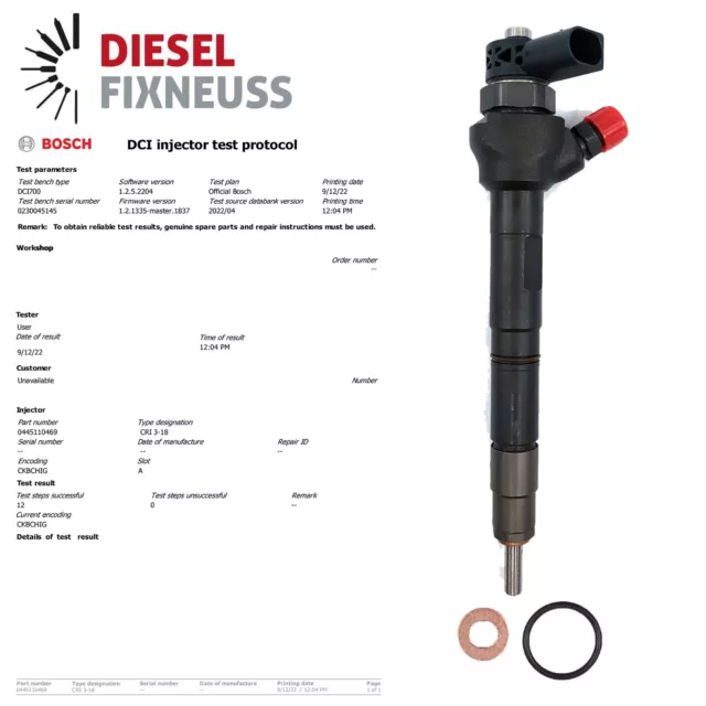 Injecteur VW Audi 1,6 Et 2,0 Tdi 0445110469 04L130277AC 04L130277