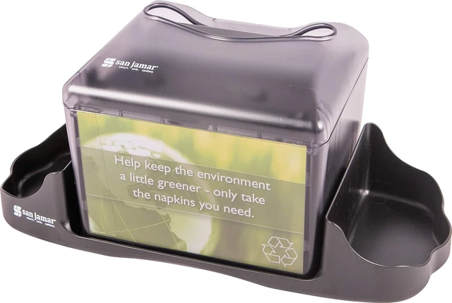 - H4005CTBK H4005 Venue Table Top Fullfold Control Napkin Dispenser with Caddy,