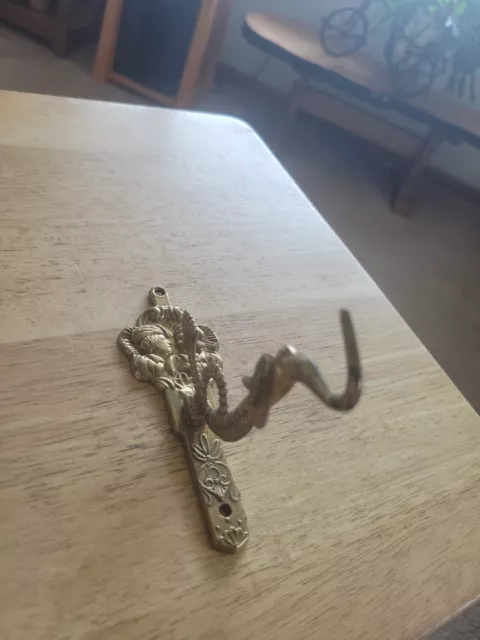 Vtg Brass Man&Woman Art Deco Design Ward Robe  Hook