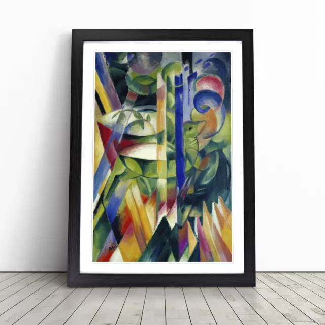 Die kleinen Bergziegen von Franz Marc gerahmt Leinwand Wandkunst Druck Bild