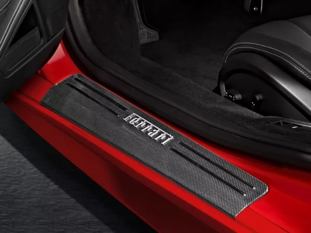 Ferrari 458 Carbon Sill Kick Strips. Genuine Ferrari Accessory