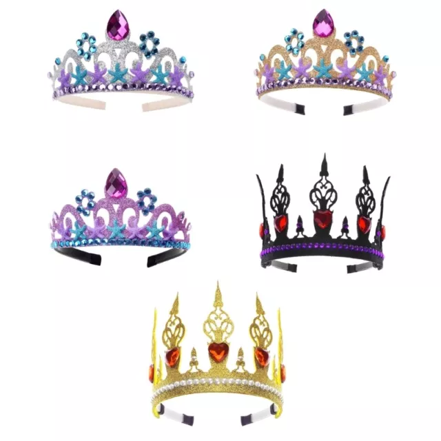 Crystal Sequins Crowns Children Sparkling Princess Crown for Kids Hairband