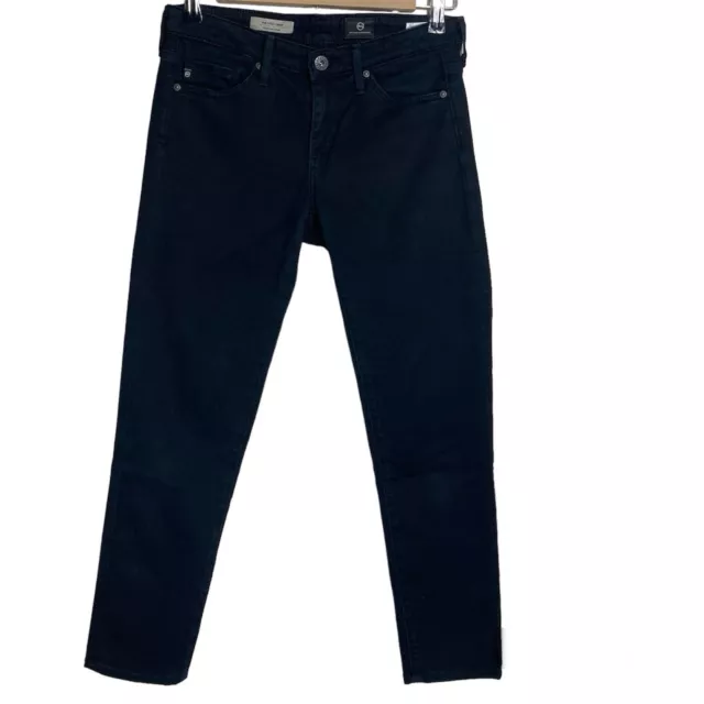 AG Adriano Goldschmied Jeans The Stilt Crop Cigarette Slim Leg Black USA 28x25.5