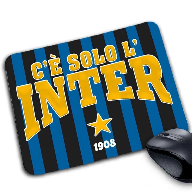 Tappetino Mouse Pad Personalizzabile 'Forza Rossoneri' Per Milanista – Stampato In Italia, Artigianale, Gaming, Tessuto E Neoprene
