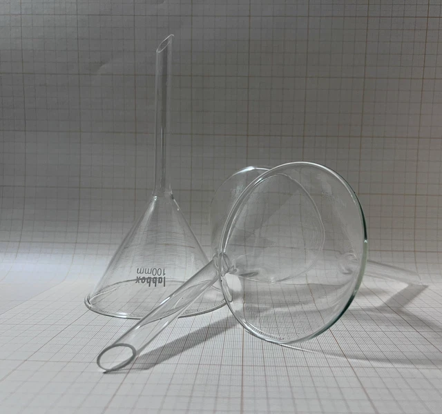 Entonnoir En Verre Borosilicaté - 50mm, Embouchure Rodée, Parfait Pour Labo, Chimie Ou Expériences Maison - 12