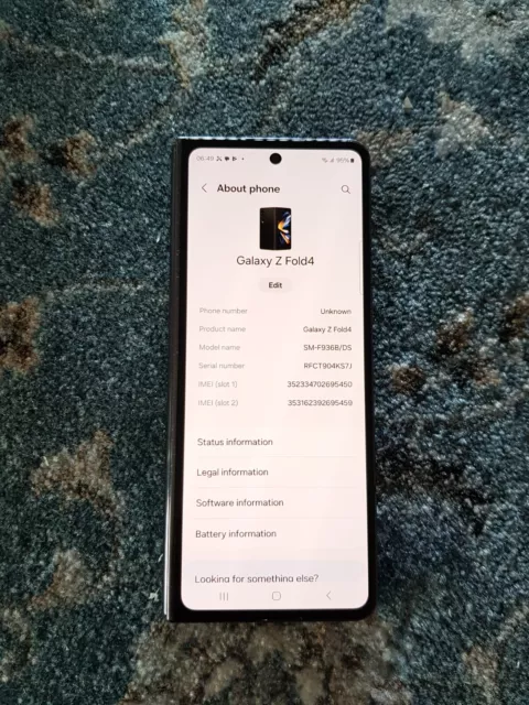 DEFEKT Samsung Galaxy Fold 4 SM-F936B/DS 256GB - GETESTET, BESCHREIBUNG LESEN AA2089