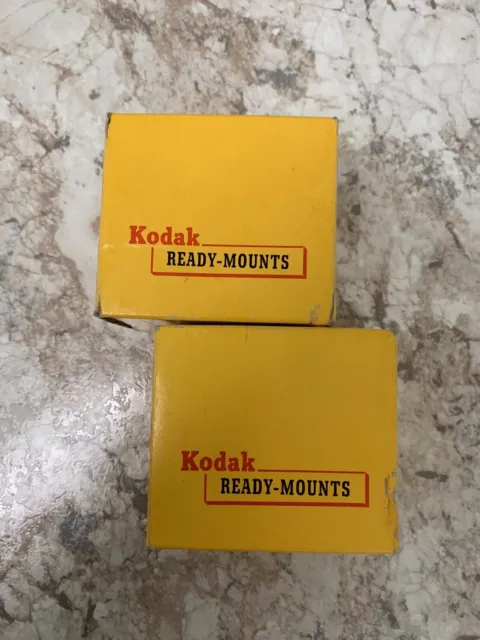 2 Vintage Kodak Ready-Mounts for 135 Size Film 2"x2" 24x36mm Partially Used
