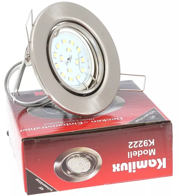 3er Set LED Einbaustrahler Einbauleuchten Lampe ultra-flach Decken-Spots 5W 230V