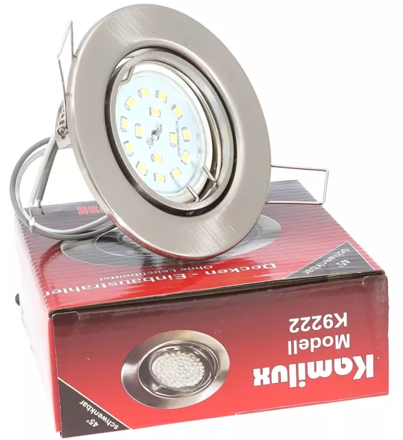 LED Einbaustrahler Einbau-Leuchten Lampe ultra-flach TOM 5W voll dimmbar 230V