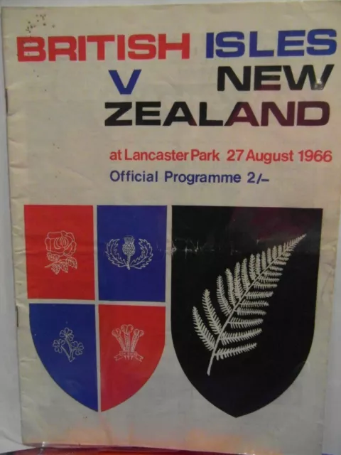 1966 New Zealand    V British Lions  3Rd   Test    Programme