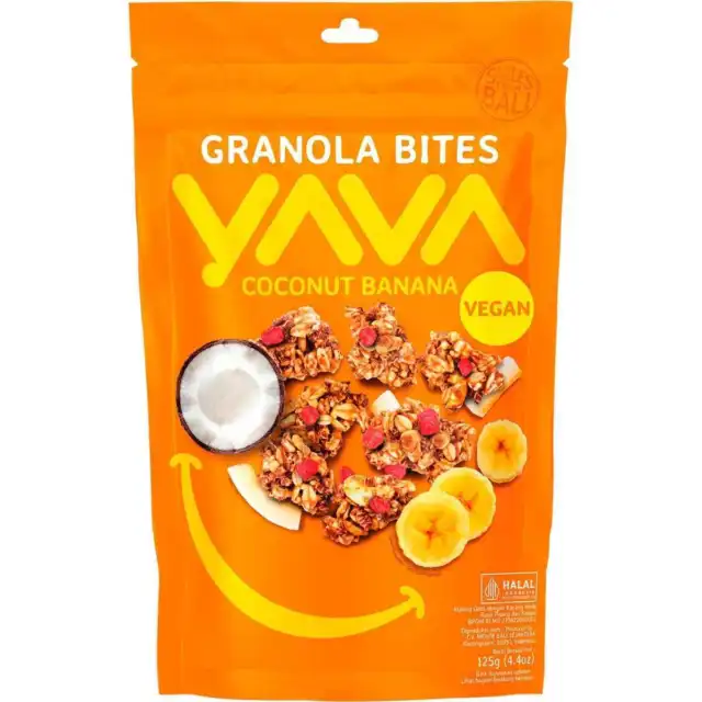 YAVA Coconut Banana Granola Bites 125g