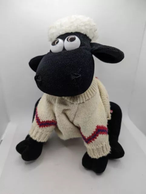 Vintage Wallace & Gromit Shaun Sheep Soft Plush Cuddly Toy 1989 Born To Play 9"