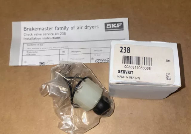 SKF Brakemaster 238 - Servkit Air Dryer Check Valve Service Kit, New
