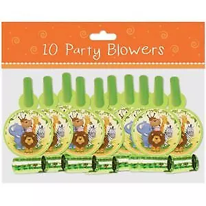 10x Party Blowers Whistles Noise Toy Noisemakers Loot Bag Filler Jungle Theme