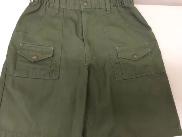 Official BSA Boy Scouts Uniform Shorts Olive Green Size 20 Waist 30