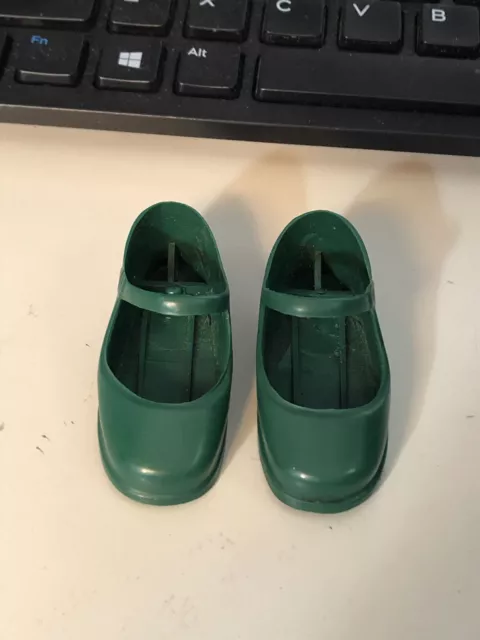 Vintage Ideal Crissy, Kerry & Tressy Green Mary Jane Doll Shoes