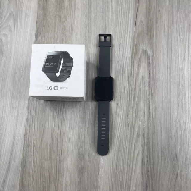 Reloj LG G 38 mm Estuche de Acero Inoxidable Titan Negro Hebilla Clásica - (W100)