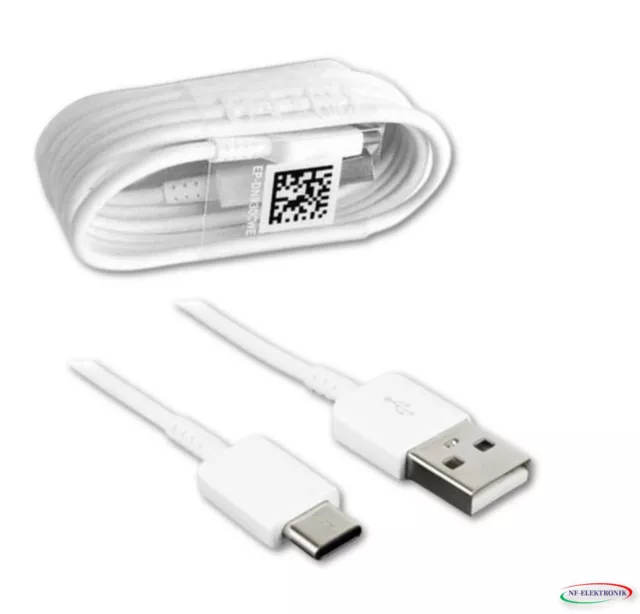 Original Samsung Galaxy Schnell Ladekabel USB-C Type C 1,5 meter Datenkabel weiß