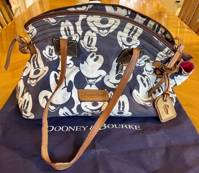 DOONEY BOURKE DISNEY Collection Domed Mickey Mouse Satchel Tote Bag ...