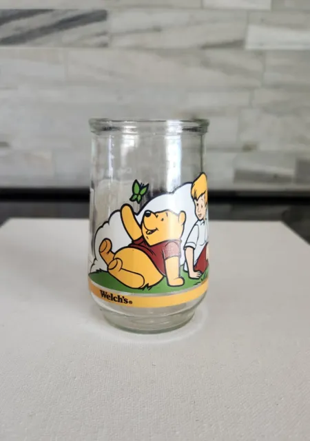 vintage 1995 disney poohs grand adventure welchs glass cup cartoon 90s winnie