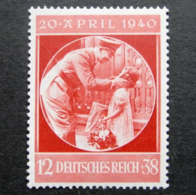 Germany Nazi 1940 Stamp MNH Child Greeting 51st birthday of Adolf Hitler WWII Th