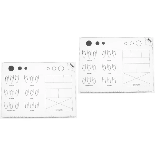 2 piezas Alfombra de placa de estampado para espacio de trabajo Estera de uñas para mesa