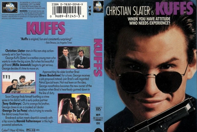 Kuffs CUSTOM Cover VHS W/ Empty DVD Case (No Discs) PLEASE READ