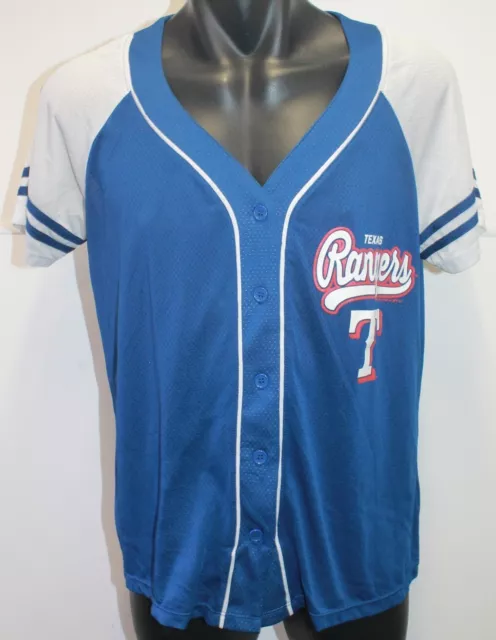 MLB Texas Rangers Major League Baseball Jersey Shirt Women's Large