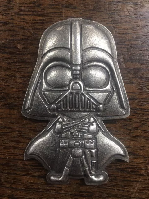 3.1 Troy Oz Hand Poured Silver Bar .999 Fine Darth Vader Chibi