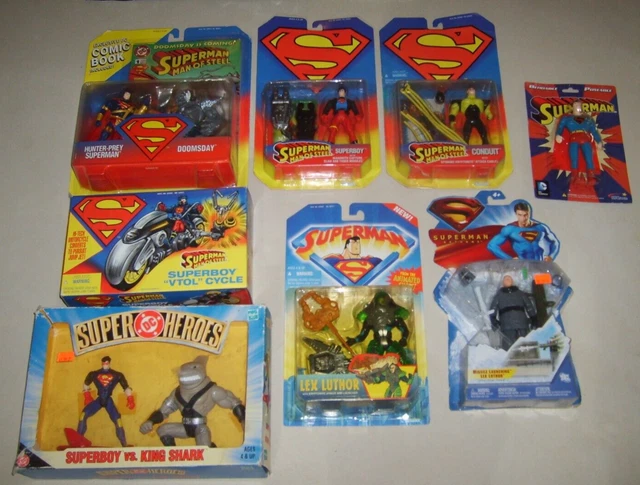 DC Universe SUPERMAN SUPERBOY Man Of Steel Animated Movie Figure Lot Kenner NEW