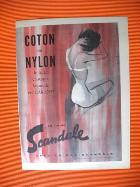 Fine Lingerie Scandal Press Release Illustrator Roger Blonde Ad 1958
