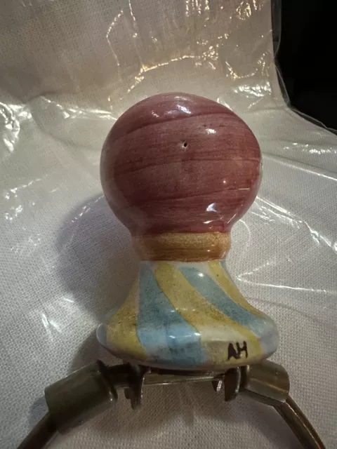 MacKenzie-Childs Pink Ceramic Pottery Light Topper Lamp Finial RETIRED