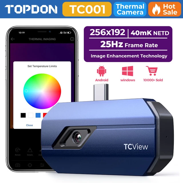 TOPDON Thermal Camera (Android) IR Resolution 256x192 Pixels -4℉~1022℉