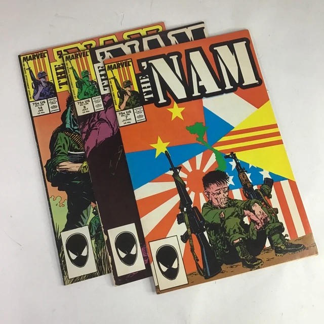 THE 'NAM  #7, 8, 14 Marvel Comic 1987 Lot of 3 - Doug Murray, Michael Golden