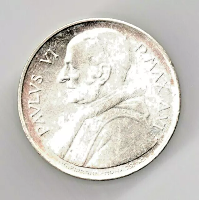 1968 Vatican "Paul VI" Silver 500 Lire Coin