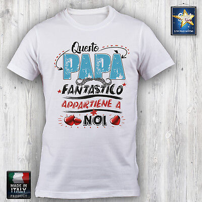 T-shirt Uomo PAPA' Personalizzata NOI LOVE COMPLEANNO Festa del Papà Idea regalo