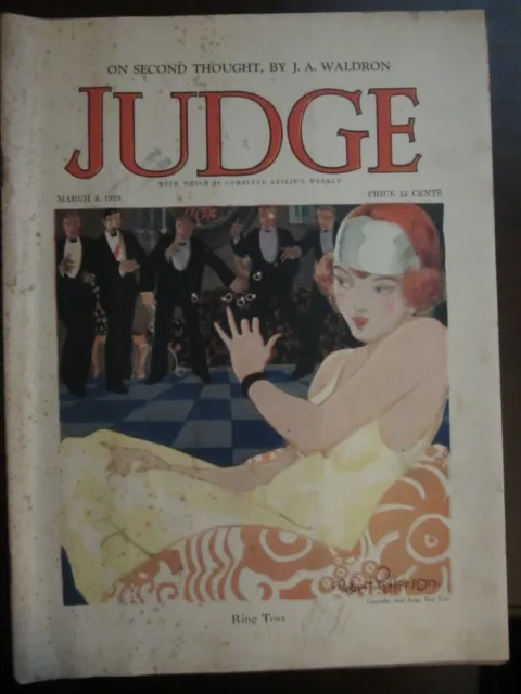 Judge Magazine March 1923 Ring Toss Flapper Girl Art Deco 57