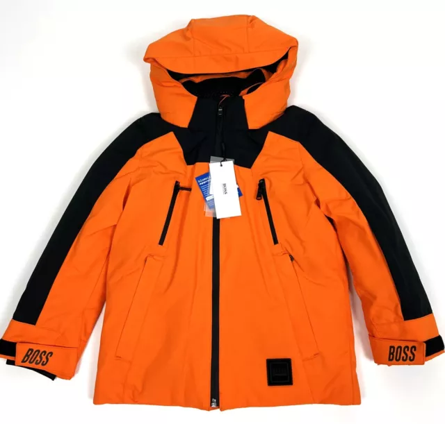 Kinder Hugo Boss Parka, Anorak, Regenmantel Jacke orange Größe - 8 Jahre