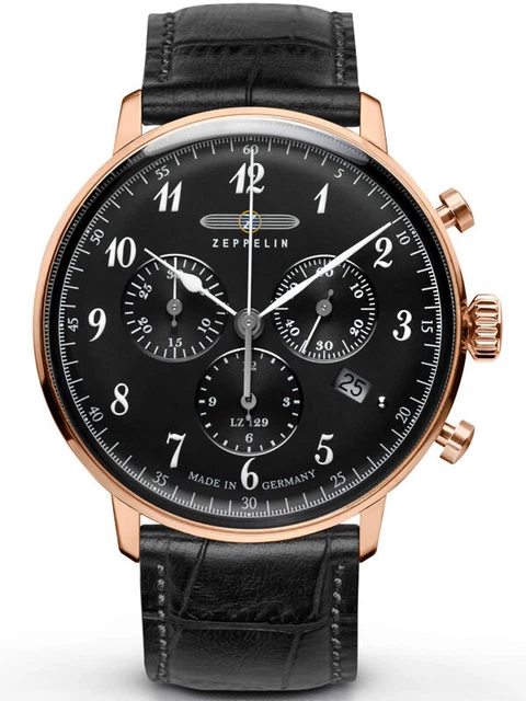 Zeppelin Hindenburg 7084-2 Cronografo Orologio Uomo 40 mm