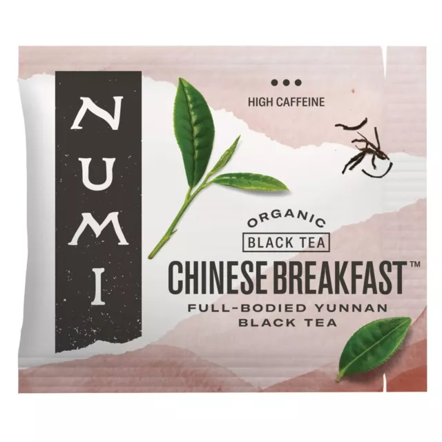 Numi Organic Chinese Breakfast Tea 100 Tea Bags Full Bodied Yunnan Black Tea ...