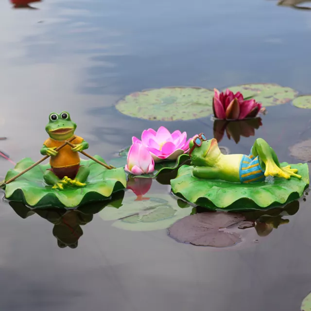 1Pc lawn animal statues resin frog sculpture Fish Pool Decor Pond Floating