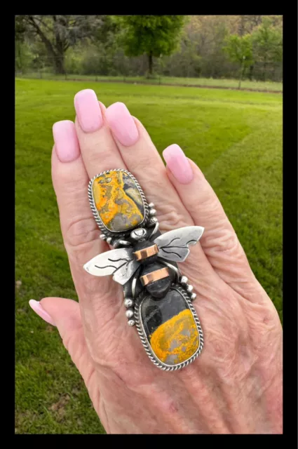 Navajo ~Bumblebee 🐝 ~Two Stone~Bee ~Ring ~Emerson Thompson
