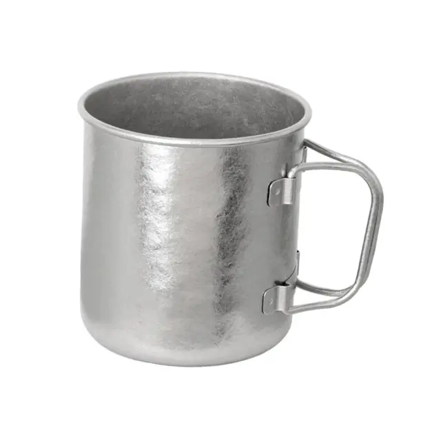 Titanium Cup Camping Mug with Foldable Handle Coffee Cup for Backpacking