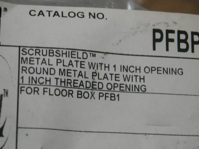 Hubbell  PFBP1   Round Metal Plate for Floor Box---  One Inch **NEW** 2