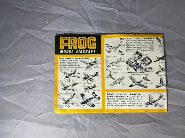 Frog Model Aircraft by Lines Bros 1958 Foldout British Catalogue 2