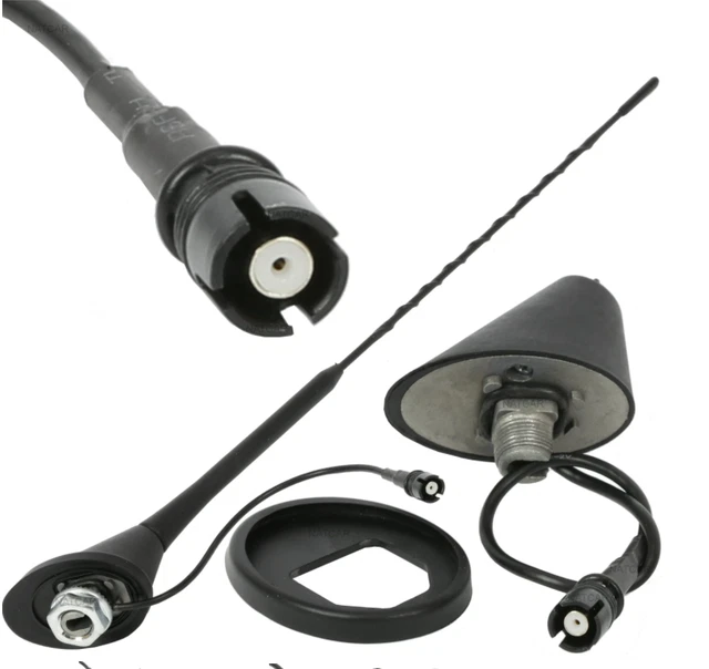 Base Antenna Tetto AM/FM Per Auto – Per VW Golf, Jetta, Passat, Polo (1990-2005) – Colore Nero, In ABS, Con Amplificatore Integrato