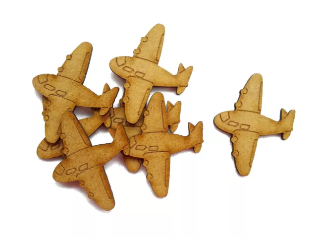 Wooden Mdf Shape Plane Airplane Transport Ornament Laser Cut Embellishment