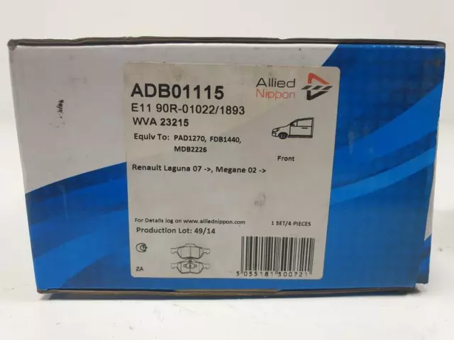 ADB01115 pastillas de freno para RENAULT LAGUNA II GRANDTOUR 2001 NUEVO 725704 3