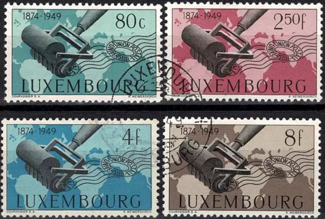 Luxemburg Luxembourg 1949 Weltpostverein UPU Satz gestempelt O KW:45€