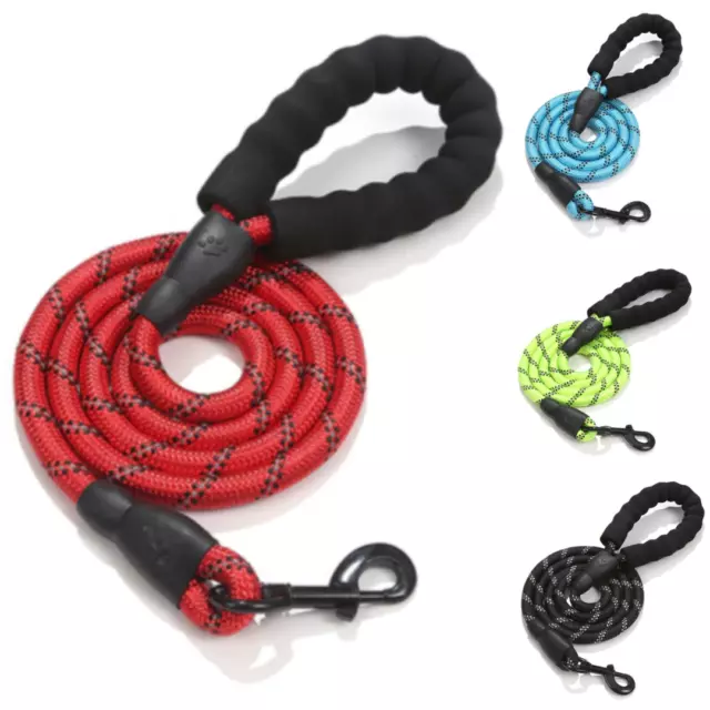 New Dog Lead Rope Braided Pet Leads Strong Soft for Medium Large Dogs Walk 5FT